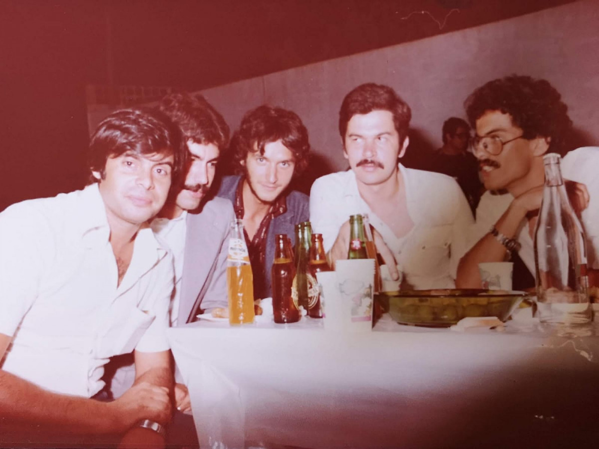 Gáldar 1979. Juan Sosa, Javier Cabrera, Juan Ezequiel Morales, Ángel Sánchez y Agustín Hernández