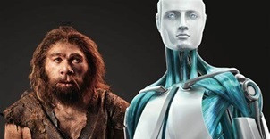 Robot y neanderthal